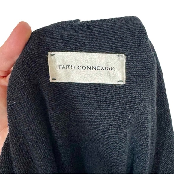 FAITH CONNEXION Hooded Cut Out Sweatshirt Dress Sailor Hooded Sweater in Black - Picture 10 of 12